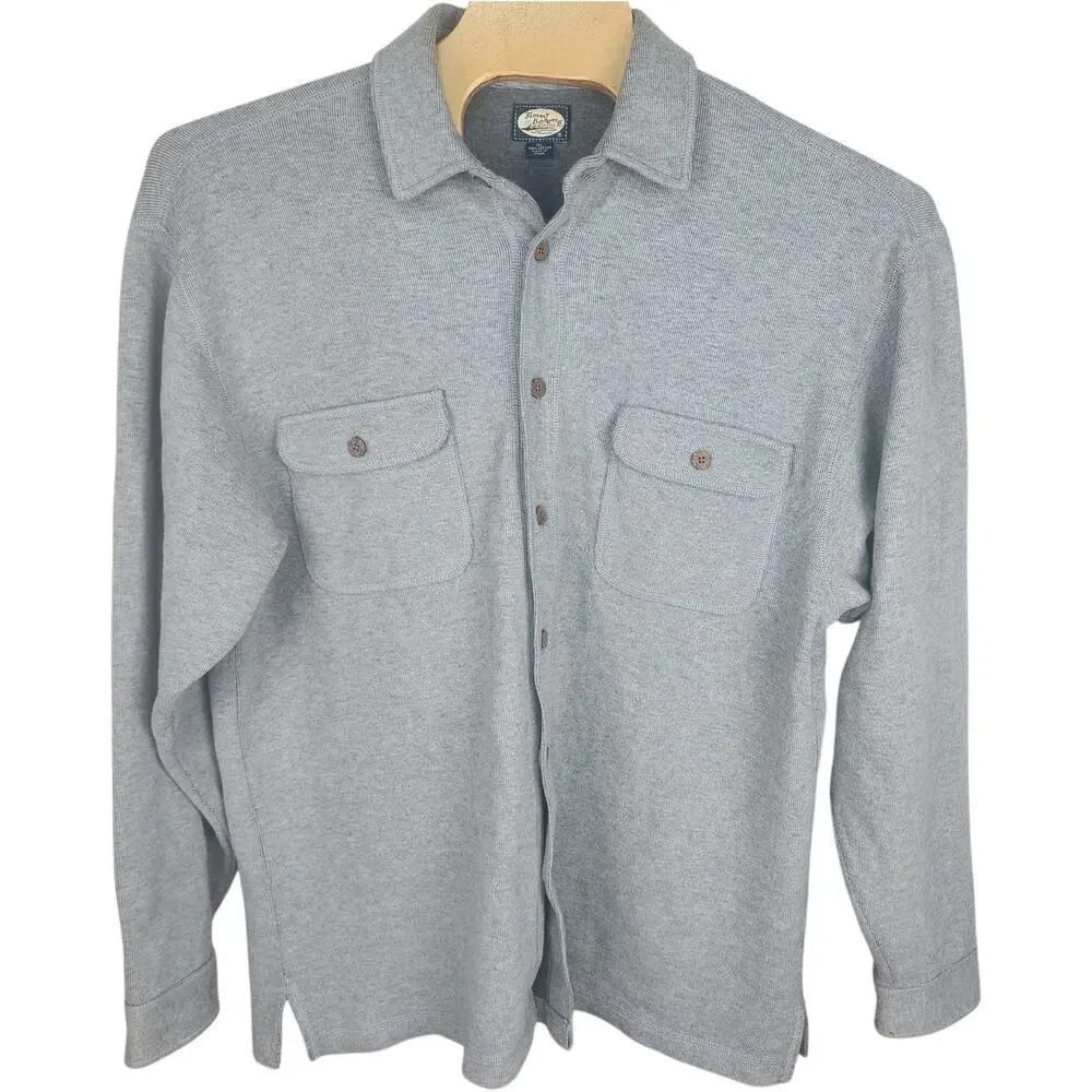 Men's Tommy Bahama Cardigan Wood Buttons long sleeve heavy sweater cotton XL